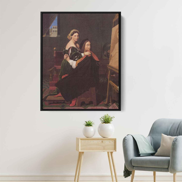 Raphael and the Fornarina (1814) by Jean Auguste Dominique Ingres - Canvas Artwork