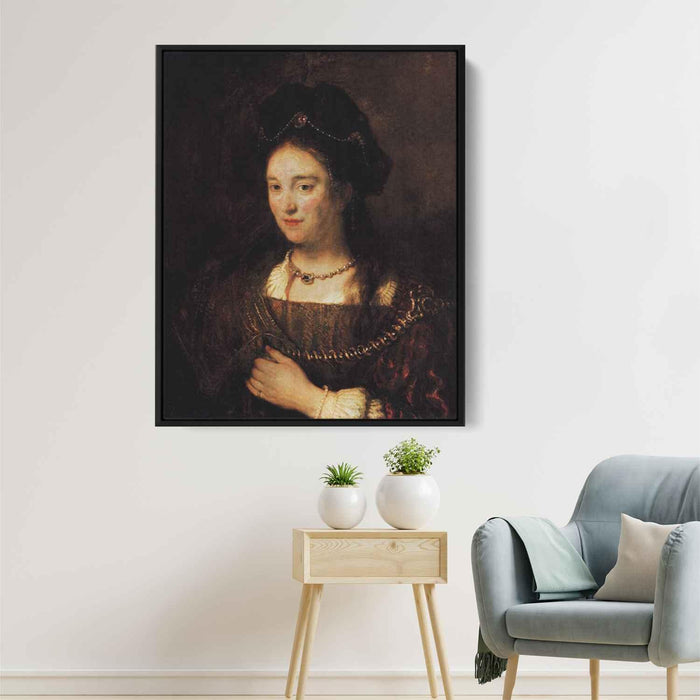 Saskia, the Artist's Wife by Rembrandt - Canvas Artwork