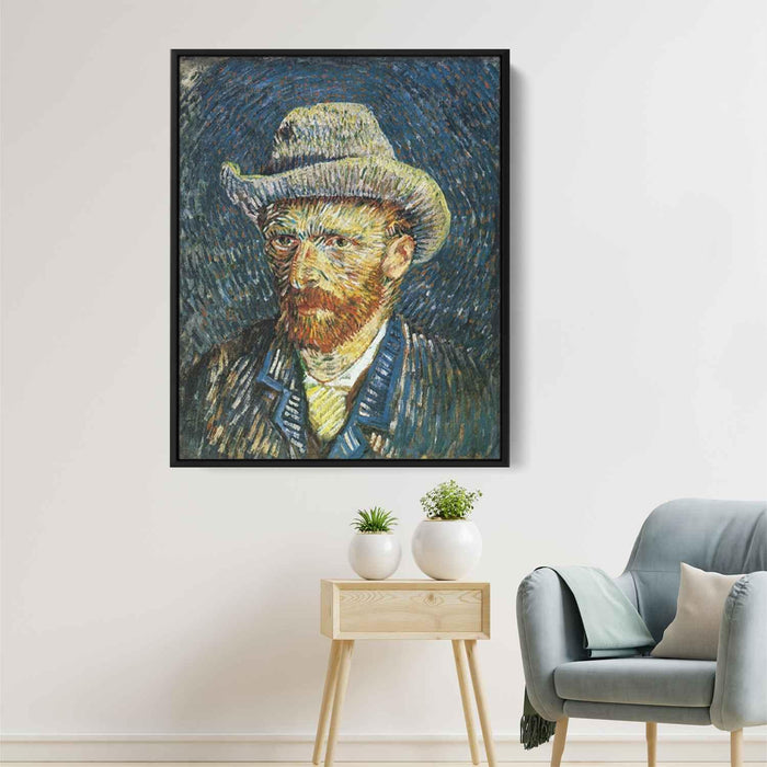 Self Portrait with Felt Hat (1887) by Vincent van Gogh - Canvas Artwork