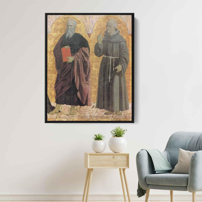 St. Andrew and St. Bernardino (1464) by Piero della Francesca - Canvas Artwork