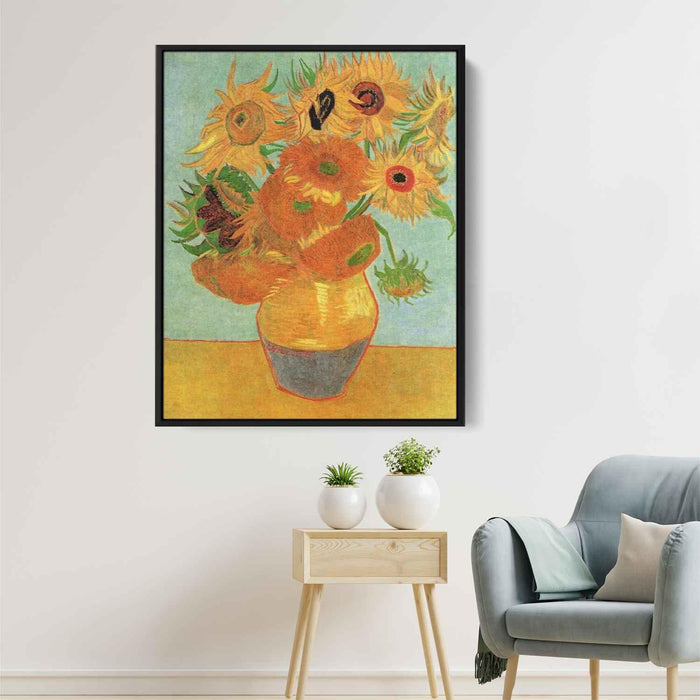 Still Life Vase with Twelve Sunflowers (1889) by Vincent van Gogh - Canvas Artwork