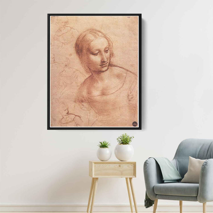 Study for Madonna with the Yarnwinder (1501) by Leonardo da Vinci - Canvas Artwork