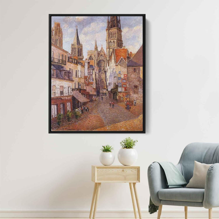 Sunlight, Afternoon, La Rue de l'Epicerie, Rouen by Camille Pissarro - Canvas Artwork