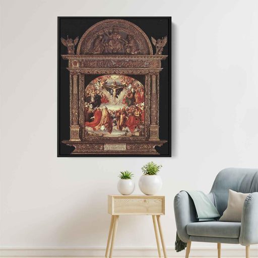 The Adoration of the Holy Trinity (Landauer Altar) (1511) by Albrecht Durer - Canvas Artwork