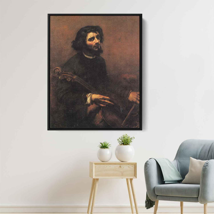 The Cellist, Self Portrait by Gustave Courbet - Canvas Artwork