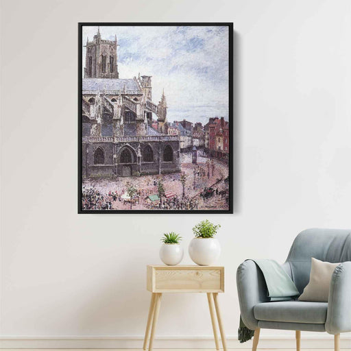 The Church of Saint Jacues, Dieppe, Rainy Weather by Camille Pissarro - Canvas Artwork