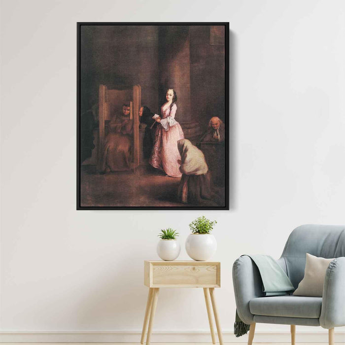The Confession by Pietro Longhi - Canvas Artwork