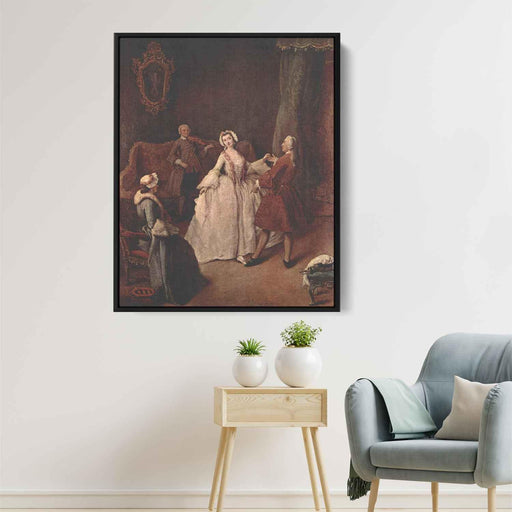 The Dancing Lesson by Pietro Longhi - Canvas Artwork