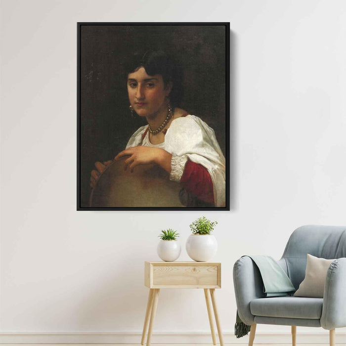 The Italian tambourine by William-Adolphe Bouguereau - Canvas Artwork