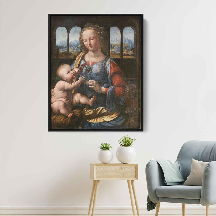 The Madonna of the Carnation (1480) by Leonardo da Vinci - Canvas Artwork