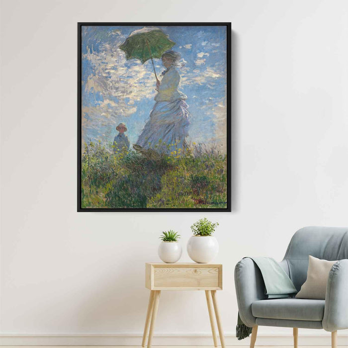 The Promenade, Woman with a Parasol by Claude Monet - Canvas Artwork