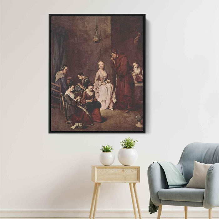 The Temptation by Pietro Longhi - Canvas Artwork