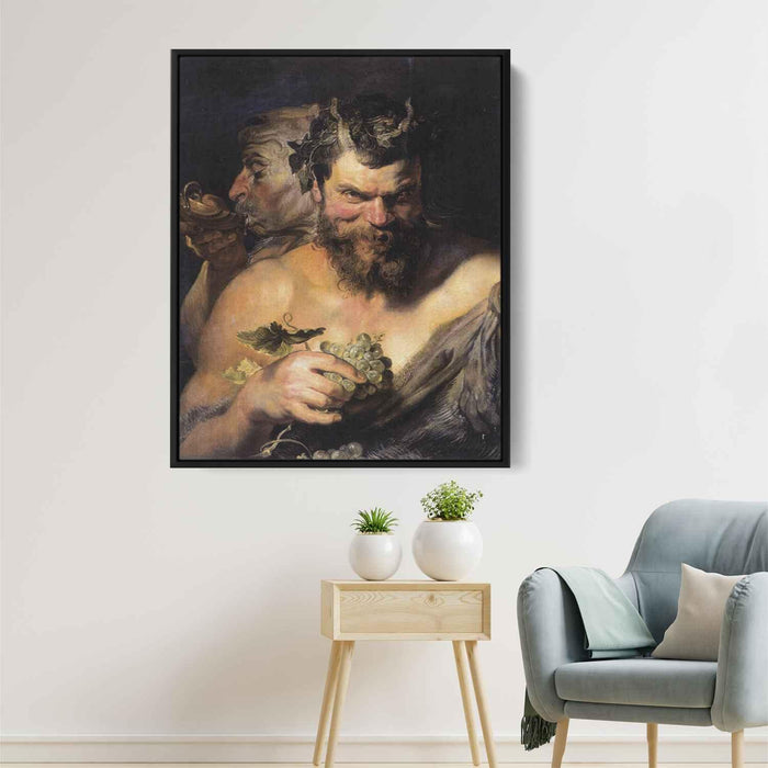 Two Satyrs (1619) by Peter Paul Rubens - Canvas Artwork