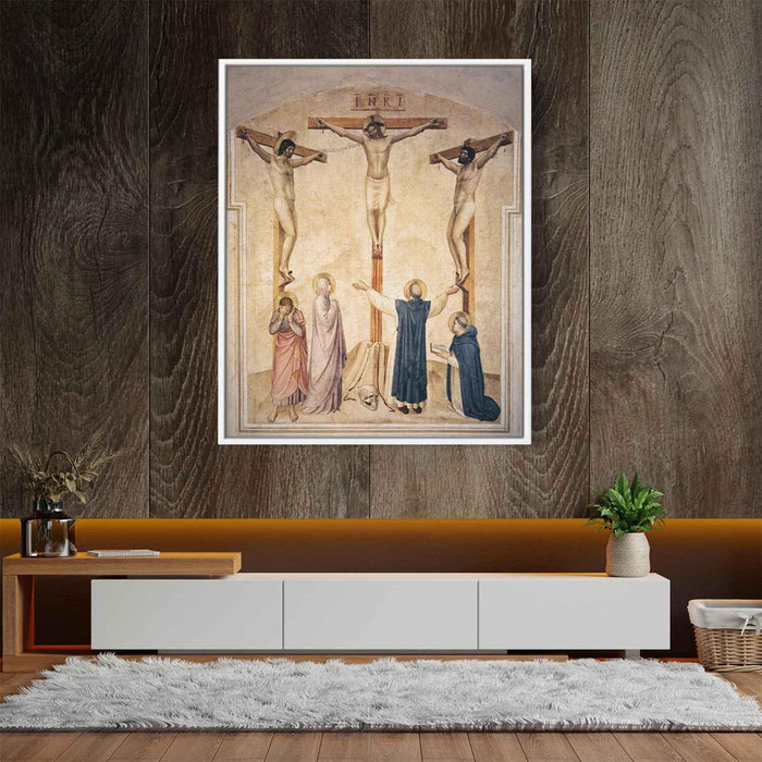 Crucifixion with Mourners and Sts. Dominic and Thomas Aquinas (1442) by Fra Angelico - Canvas Artwork