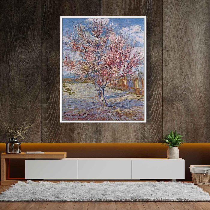 Peach Tree in Bloom (in memory of Mauve) (1888) by Vincent van Gogh - Canvas Artwork