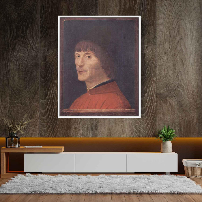 Portrait of a Man (1460) by Antonello da Messina - Canvas Artwork