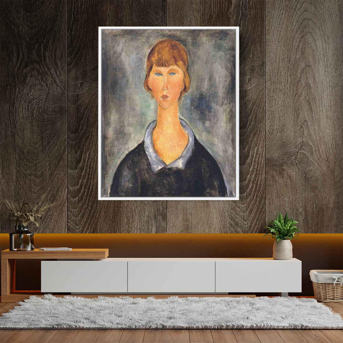 Portrait of a Young Woman (1919) by Amedeo Modigliani - Canvas Artwork