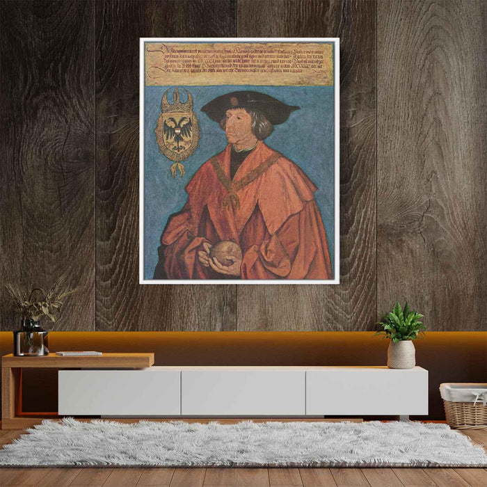 Portrait of Emperor Maximilian I. (1519) by Albrecht Durer - Canvas Artwork