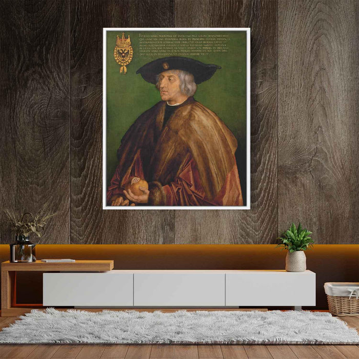Portrait of Emperor Maximilian I (1518) by Albrecht Durer - Canvas Artwork