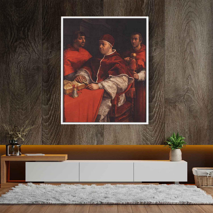 Portraits of Leo X, Cardinal Luigi de' Rossi and Giulio de Medici by Raphael - Canvas Artwork