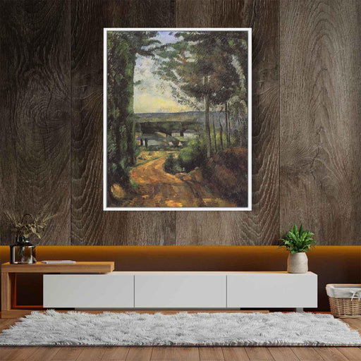 Road, Trees and Lake by Paul Cezanne - Canvas Artwork