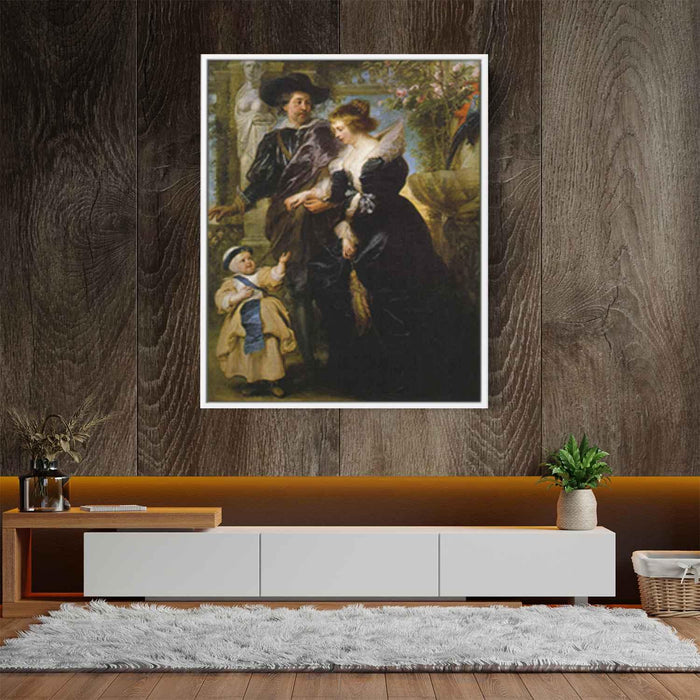 Rubens, his wife Helena Fourment, and their son Peter Paul by Peter Paul Rubens - Canvas Artwork