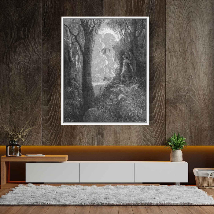 Satan in Paradise by Gustave Dore - Canvas Artwork