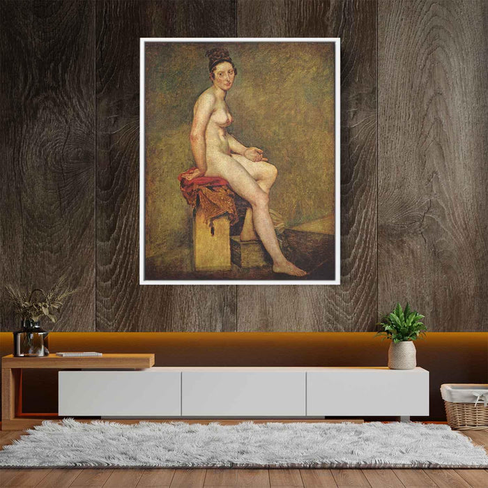 Seated Nude, Mademoiselle Rose by Eugene Delacroix - Canvas Artwork