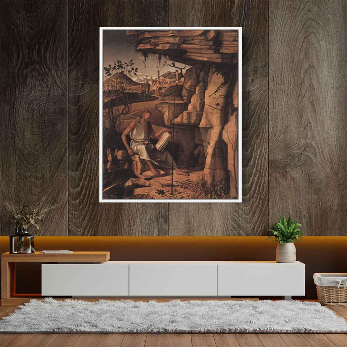 St. Jerome in the Desert (1480) by Giovanni Bellini - Canvas Artwork