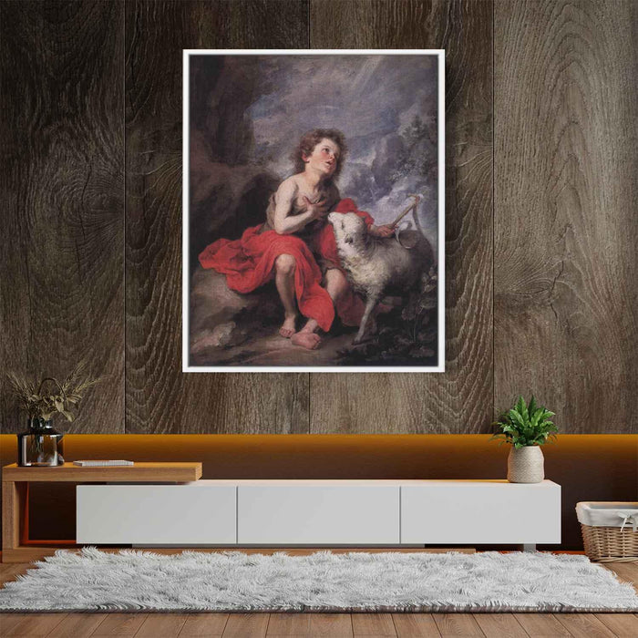 St. John the Baptist as a Child (1665) by Bartolome Esteban Murillo - Canvas Artwork