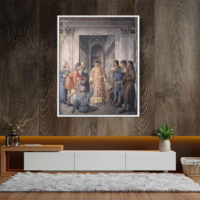 St. Lawrence giving alms (1449) by Fra Angelico - Canvas Artwork