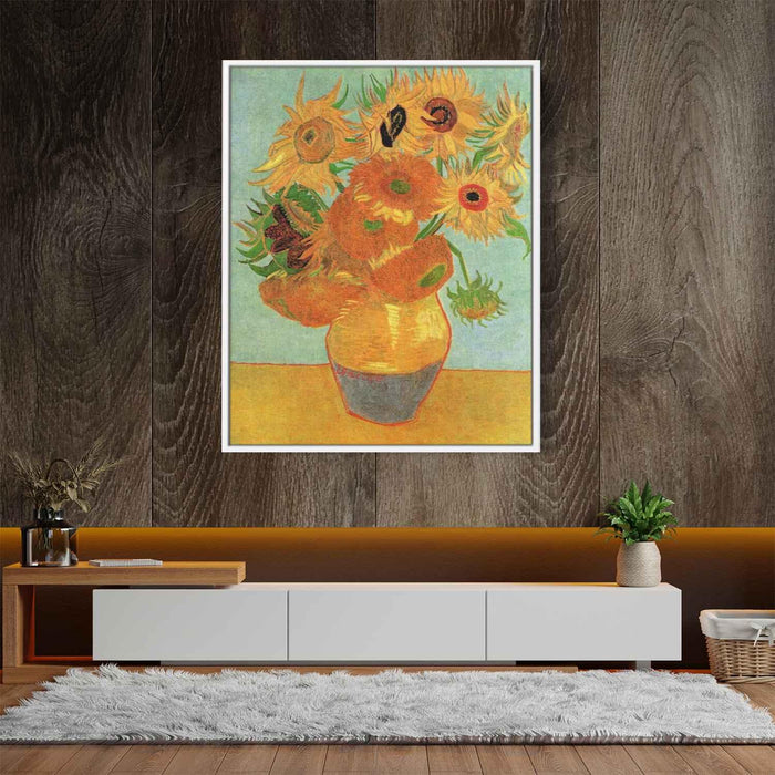 Still Life Vase with Twelve Sunflowers (1889) by Vincent van Gogh - Canvas Artwork