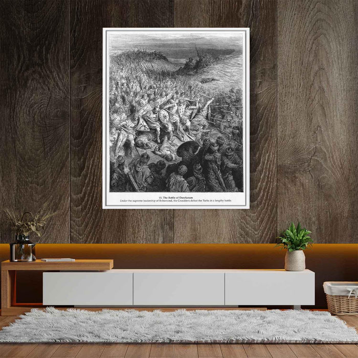 The Battle of Dorylaeum by Gustave Dore - Canvas Artwork