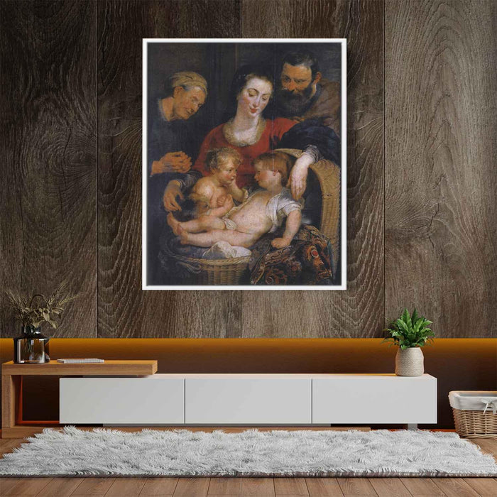 The Holy Family with St. Elizabeth (1615) by Peter Paul Rubens - Canvas Artwork