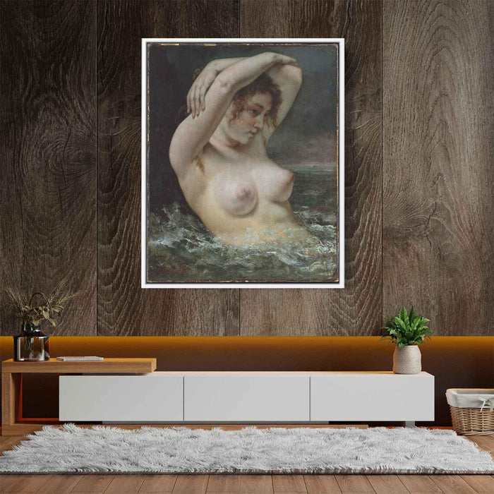 The Woman in the Waves (The Bather) (1868) by Gustave Courbet - Canvas Artwork
