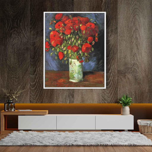 Vase with Red Poppies (1886) by Vincent van Gogh - Canvas Artwork