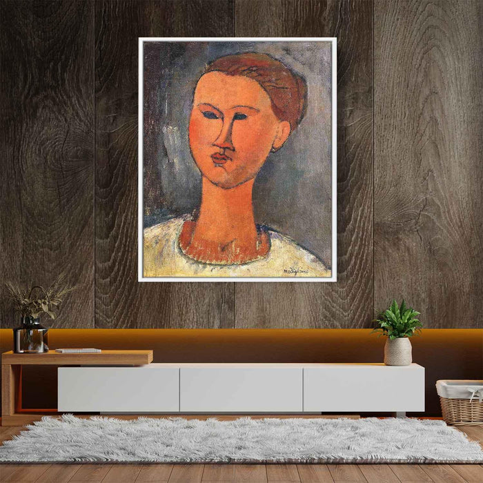 Woman's Head (1915) by Amedeo Modigliani - Canvas Artwork