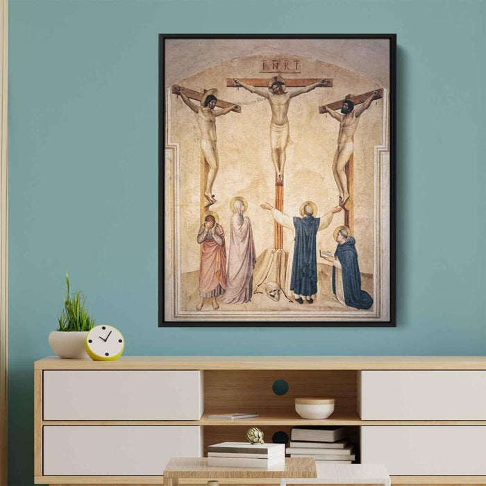 Crucifixion with Mourners and Sts. Dominic and Thomas Aquinas (1442) by Fra Angelico - Canvas Artwork