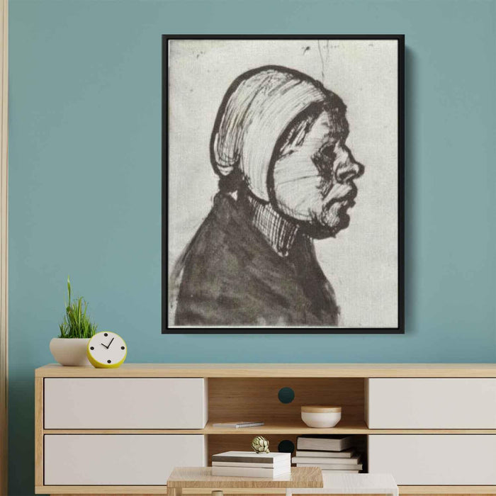 Peasant Woman, Head by Vincent van Gogh - Canvas Artwork