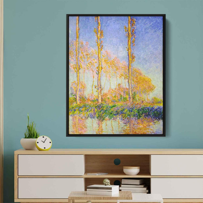 Poplars, Autumn, Pink Effect by Claude Monet - Canvas Artwork