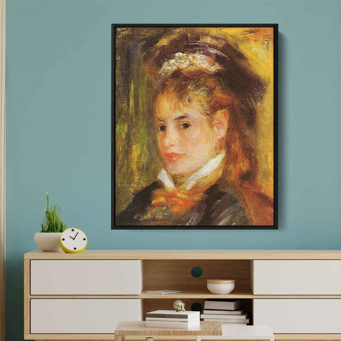 Portrait of a Young Woman (1876) by Pierre-Auguste Renoir - Canvas Artwork