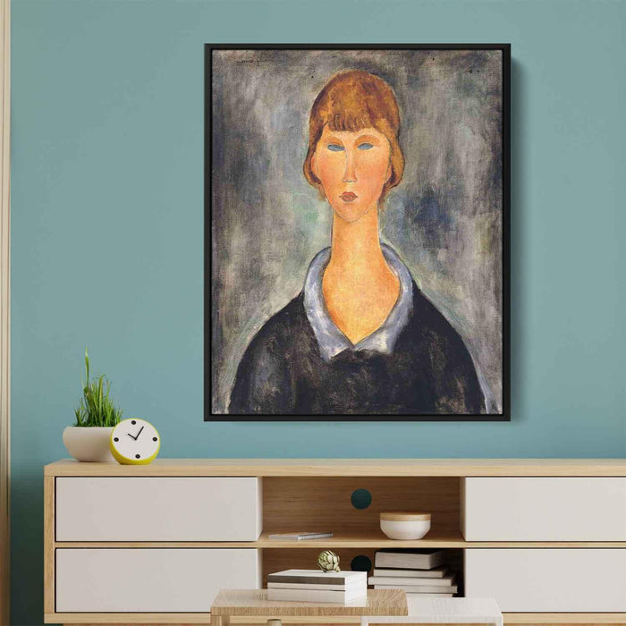 Portrait of a Young Woman (1919) by Amedeo Modigliani - Canvas Artwork