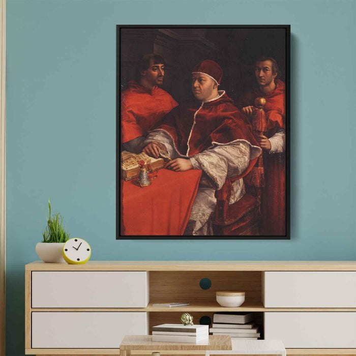 Portraits of Leo X, Cardinal Luigi de' Rossi and Giulio de Medici by Raphael - Canvas Artwork