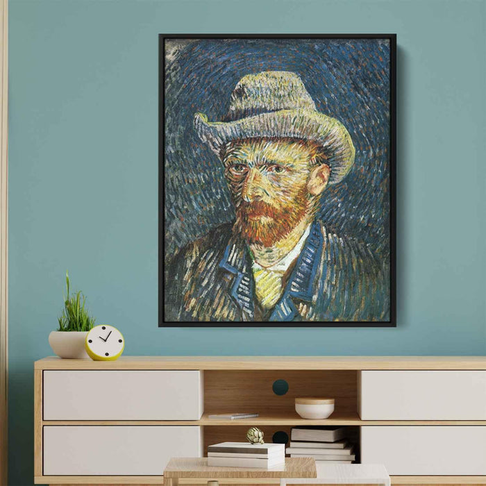 Self Portrait with Felt Hat (1887) by Vincent van Gogh - Canvas Artwork