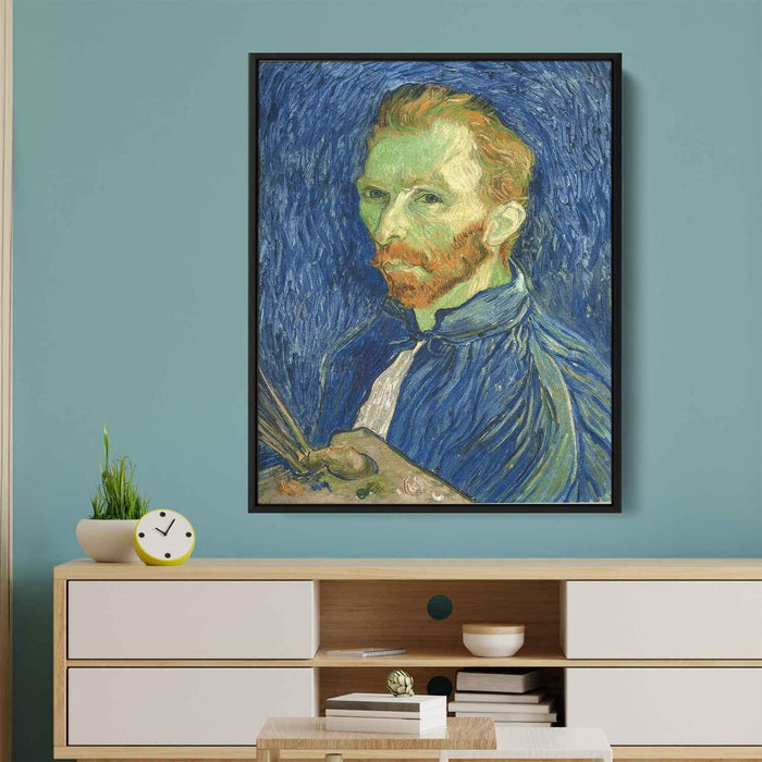 Self Portrait with Pallette (1889) by Vincent van Gogh - Canvas Artwork