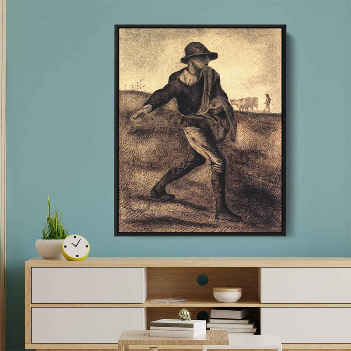 Sower (after Millet) (1881) by Vincent van Gogh - Canvas Artwork