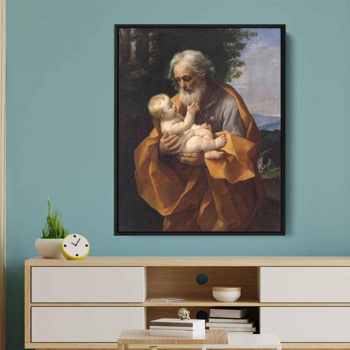 St Joseph with the Infant Jesus (1620) by Guido Reni - Canvas Artwork