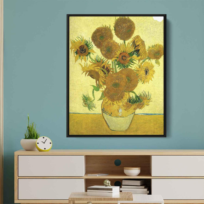 Still Life - Vase with Fifteen Sunflowers (1888) by Vincent van Gogh - Canvas Artwork