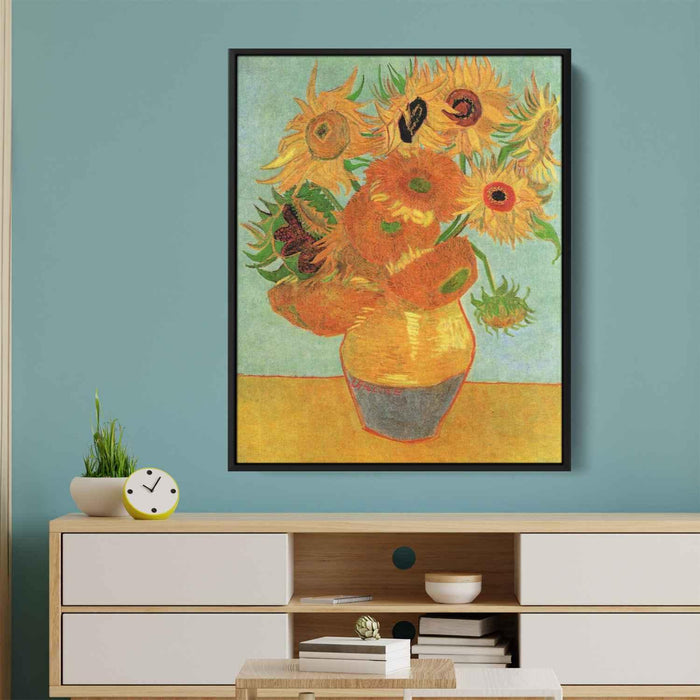 Still Life Vase with Twelve Sunflowers (1889) by Vincent van Gogh - Canvas Artwork