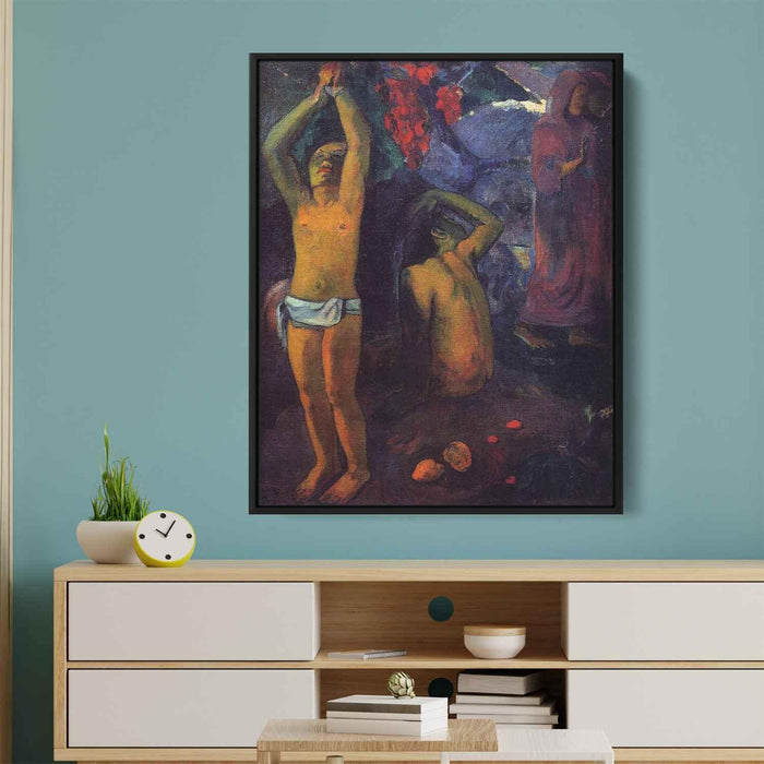 Tahitian Man with His Arms Raised (1897) by Paul Gauguin - Canvas Artwork